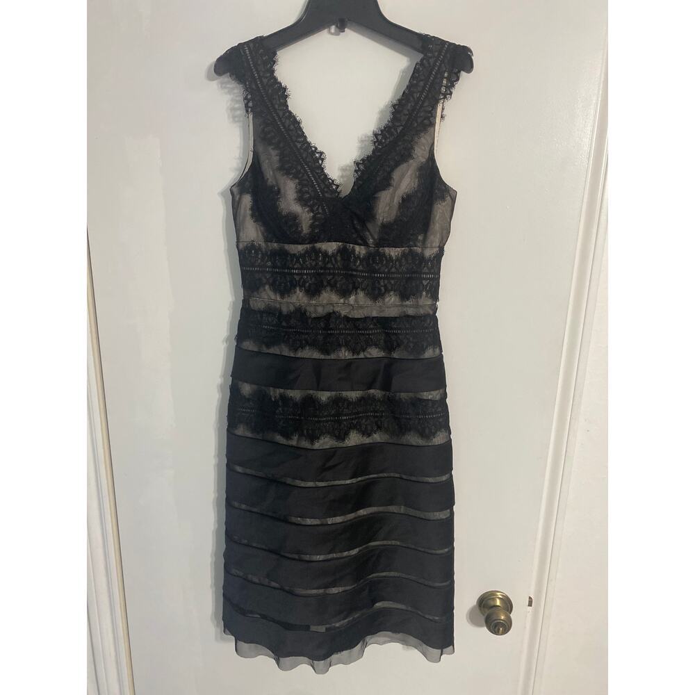 JS Collection lace dress women's size 4 black elegant event cocktail romantic